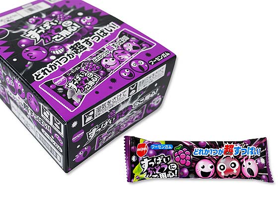 お菓子のまとめ買い・ガム系の駄菓子 明チュウ すっぱいぶどうにご用心！ (20個入)