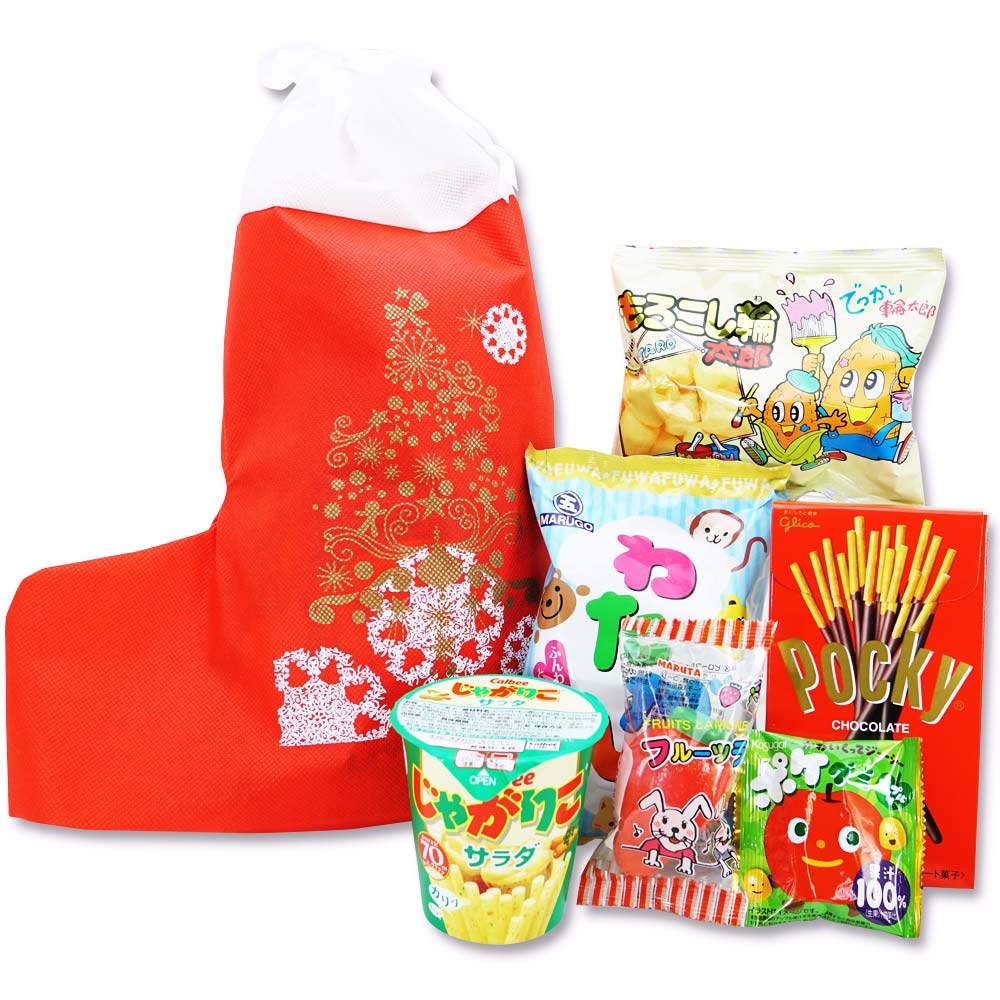 38cm クリスマス限定 特大ブーツ お菓子詰め合わせ・セットD