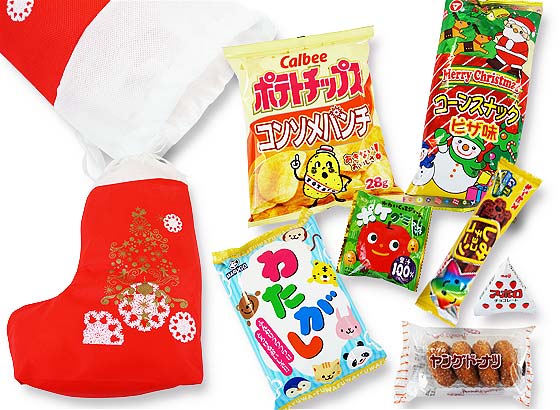 【クリスマスお菓子セット】 38cmクリスマス限定セット クリスマスブーツ型 お菓子詰め合わせ・セットB