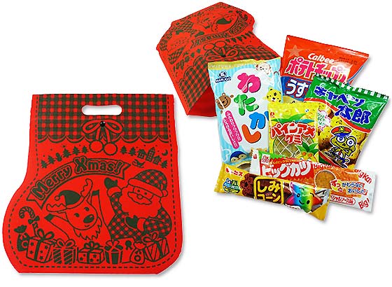 【 クリスマスお菓子の詰め合わせ 】 32cmクリスマス限定セット クリスマスブーツ型（赤） お菓子詰め合わせ・セットD