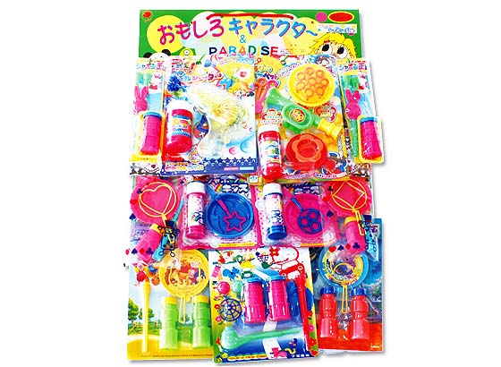 【当てものくじ・男女共通の台紙】 おもしろキャラクター シャボン玉台紙当（80+4付）