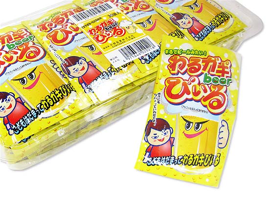 【駄菓子のまとめ買い・ゼリー・ドリンク系の駄菓子】 共親　わるガキびいる　(30袋入)