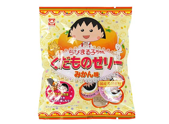 【春・夏限定】 杉本屋　6個入 ちびまる子ちゃん くだものゼリー みかん味（20個入) 駄菓子 まとめ買い ゼリー系お菓子