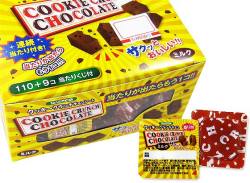 【駄菓子のまとめ買い・チョコ系の駄菓子】 連続当 クッキークランチチョコレート ミルクチョコ（110+9個当りくじ付き）【丹生堂】