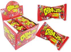 やおきん ロールキャンディ ストロベリー味 （24個入） 【駄菓子の