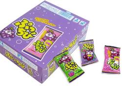 【駄菓子のまとめ買い・飴・チューイング系の駄菓子】 明チュウ ぷっちびグレープ（50個入)
