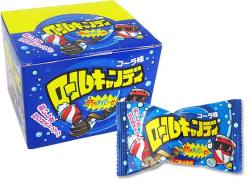 【駄菓子のまとめ買い・飴・チューイングの駄菓子】 やおきん ロールキャンディコーラ（24個入）