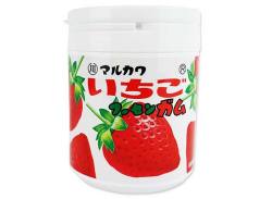 マルカワ 130g いちご マーブルガム ボトル （バラ売り） 【お