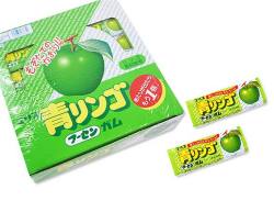 駄菓子のまとめ買い・ガム系の駄菓子 コリス 青リンゴ フーセンガム 40付