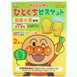 不二家  アンパンマン ひとくちビスケット (5個入) お菓子 幼児 クッキー キャラクター