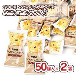 リアライズ ミニ チョコチップ パイ 大袋 ( 50個入 × 2袋) 駄菓子 まとめ買い 箱買い ビスケット系のお菓子