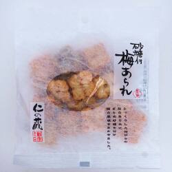 高橋製菓 仁の蔵 砂糖付 梅あられ 30g (12個入) お菓子 国産 銘菓 米菓 おかき ザラメ まとめ買い