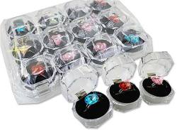 きらきらハート指輪 24コ入 景品玩具まとめ買い ファンシー バラエティ系の玩具 駄菓子の卸 通販 ２丁目ひみつ基地