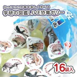 エースベーカリー 学研の図鑑 LIVE 恐竜編 ゼリー (16袋) 駄菓子 まとめ買い 箱買い 恐竜 きょうりゅう ぜりー ゼリー系のお菓子 業務用
