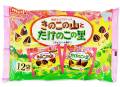 【お菓子のまとめ買い・チョコ系の駄菓子】明治 きのこの山とたけのこの里 大袋 (12袋入)