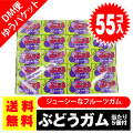 送料無料 ポッキリ 価格 マルカワ ぶどう フーセンガム 55個入+5個当 ポイント消化 外袋無 ゆうパケットDM便