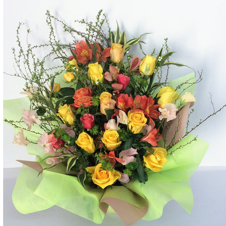 ワンサイドアレンジ7000円A（生花）　送料込み！