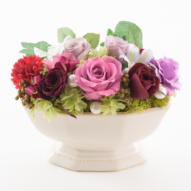 プリザーブドフラワー白陶器7000円　送料込み！