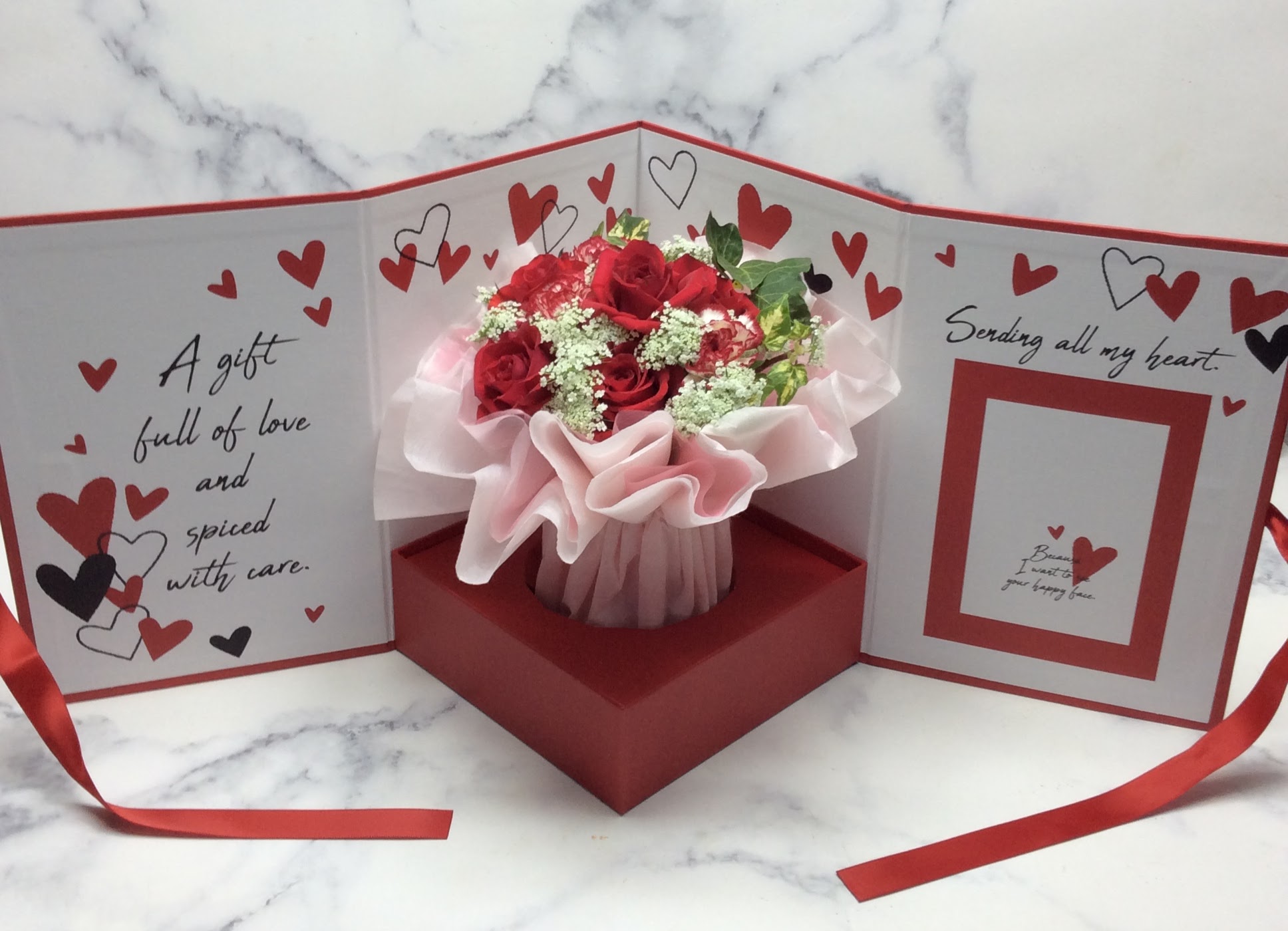 ひらく花箱　　◆送料税込3900円◆母の月限定　（本州以外は別途500円）