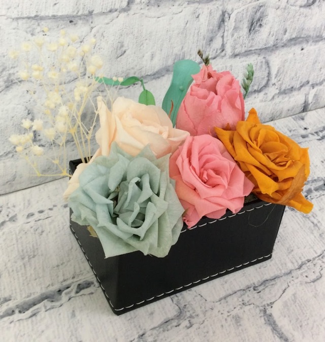 プリザーブドフラワー箱　◆502-18　送料込！