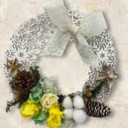 リース（プリザーブドフラワー）大◆611-15　送料税込！