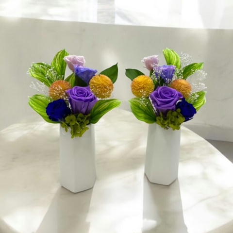 対お供え用プリザーブドフラワー（白陶器）◆607-07　送料込！