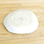 苔玉器楕円白粉引器2016e