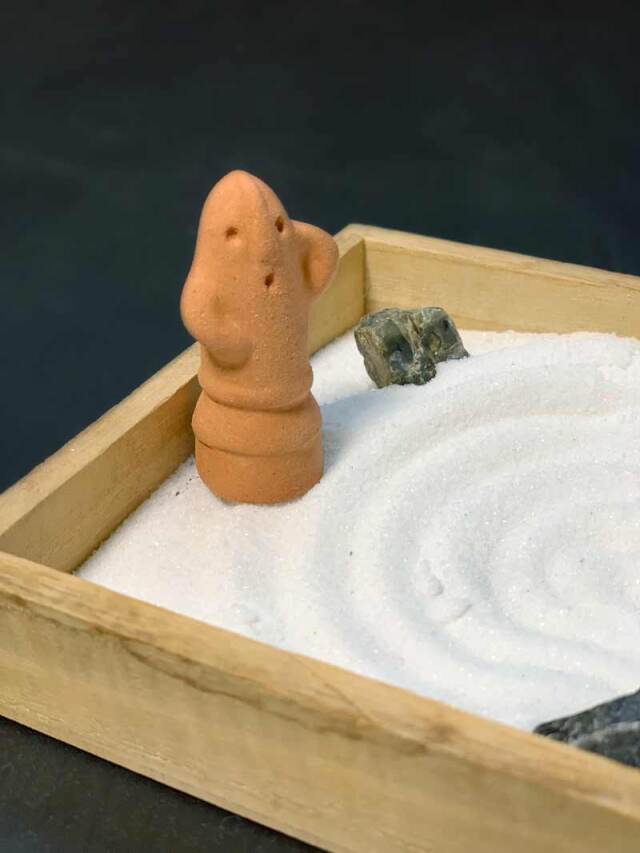 苔盆栽や枯山水と一緒に 盆景 添配 オブジェ 添景 陶器 【はにわ 埴輪