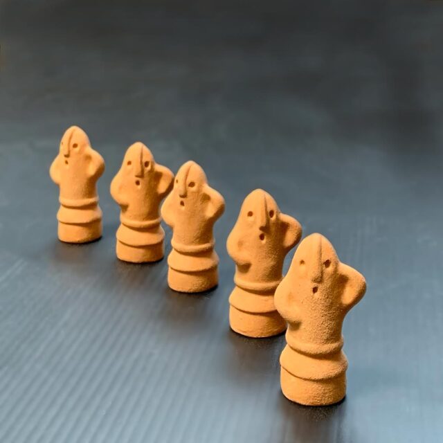 苔盆栽や枯山水と一緒に 盆景 添配 オブジェ 添景 陶器 【はにわ 埴輪