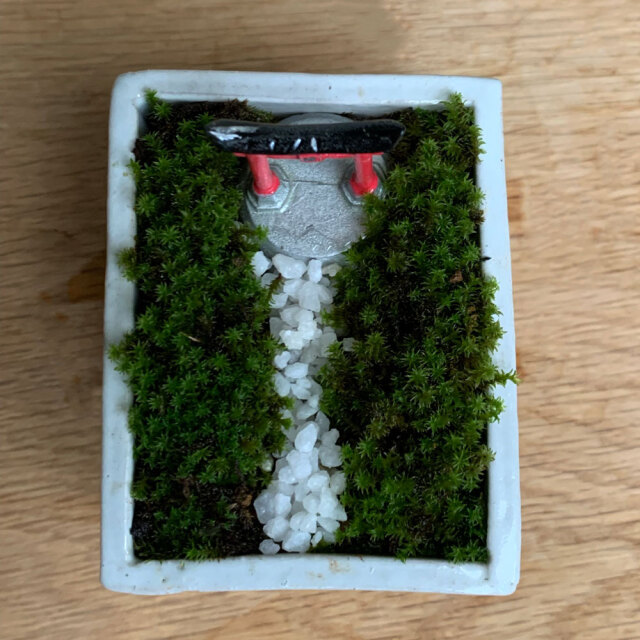苔盆栽 鳥居