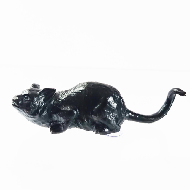 ミニチュア 添配 盆景 蝋型鋳物 銅製 猫（ねこ）