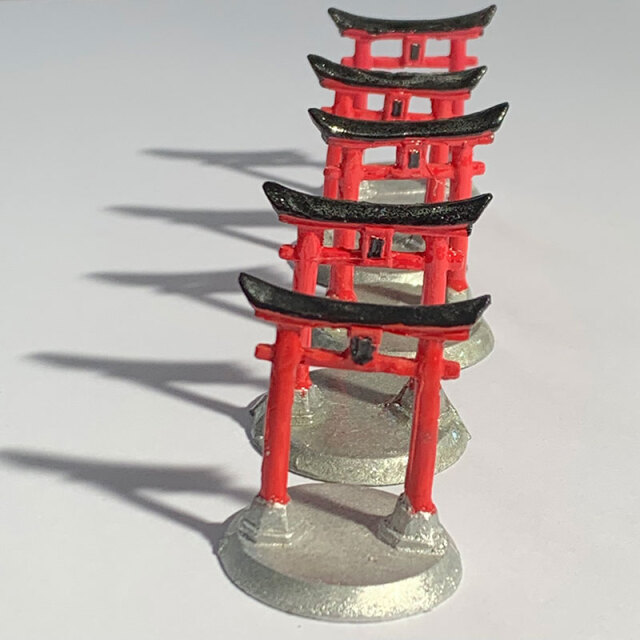 ミニチュア 鳥居（とりい） 5個セット】トリイ 千本鳥居 伏見稲荷 添配