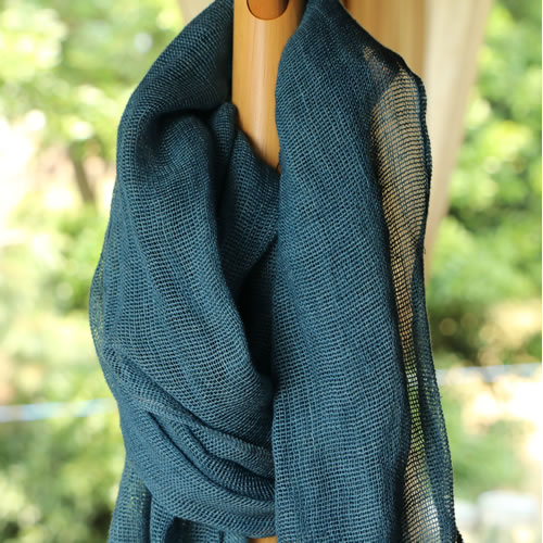 ヘンプ100% 本藍染 麻ストール