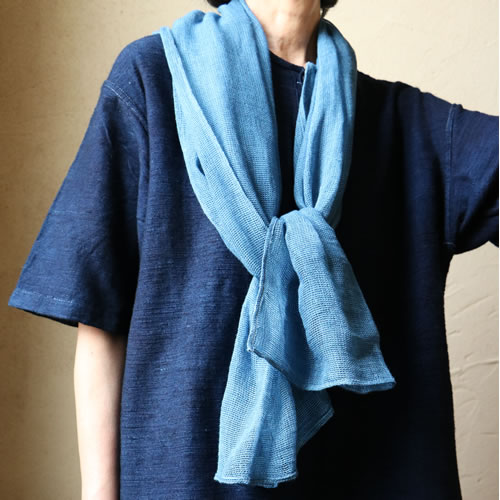 ヘンプストール　本藍染