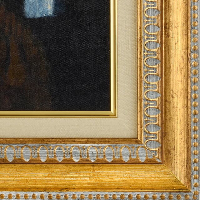 フェルメール　真珠の耳飾りの少女　複製画　額縁デザイン