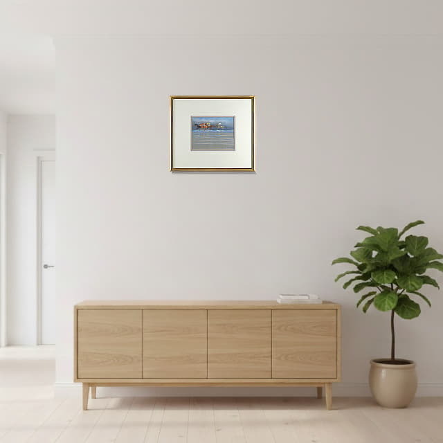 馬の絵 ドートルロー 直筆 パステル フランス 風景画　玄関に飾るイメージ