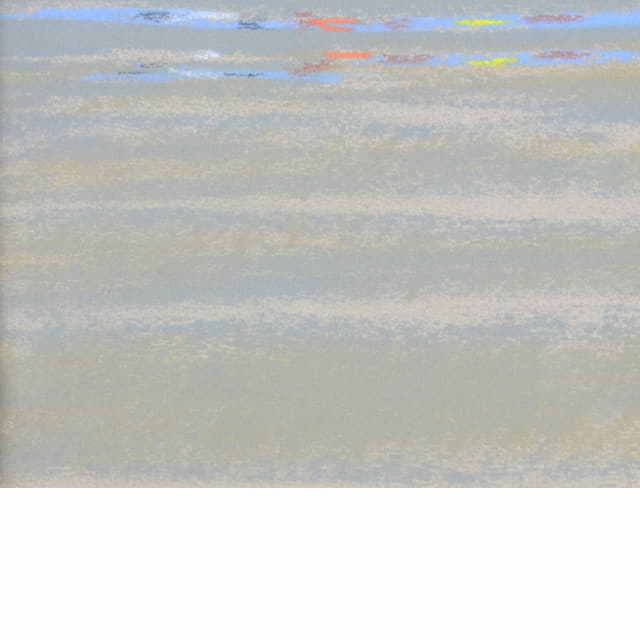 ピエール・ドートルロー　パステル画　ドービルの乗馬　部分拡大（右上）