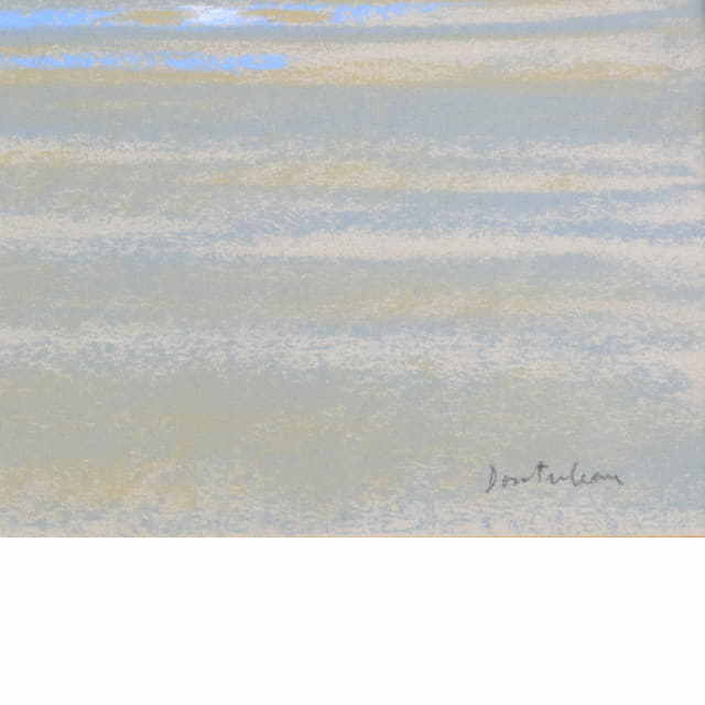 ピエール・ドートルロー　パステル画　ドービルの乗馬　部分拡大（右下）