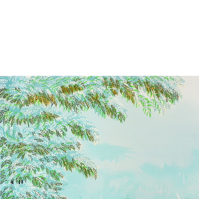 フランソワーズ・ド・ゲイル　Francoise de Gail 「ル・カバリエ」　オリジナル・リトグラフ 　画面左上の拡大　