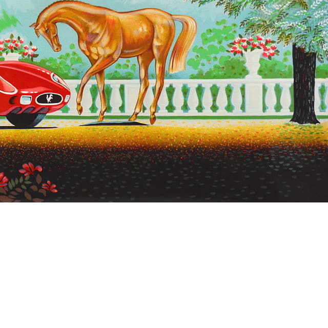 フランソワーズ・ド・ゲイル　Francoise de Gail 「ル・カバリエ」　オリジナル・リトグラフ 　画面右下の拡大