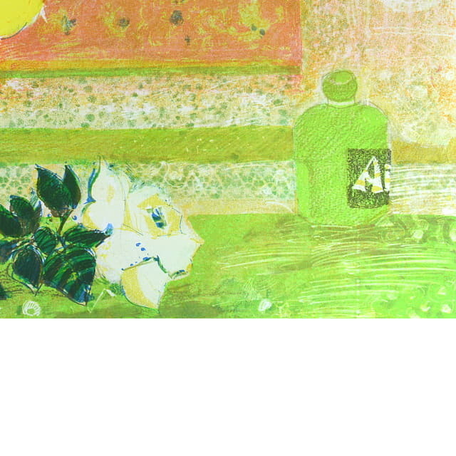 ジル・ゴリチ「黄色い薔薇」リトグラフ 直筆サイン入り｜絵画販売