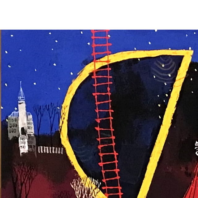 早川義孝 （はやかわ ぎこう） 油絵 作品 | 北の森公園の夜 | 油彩10号