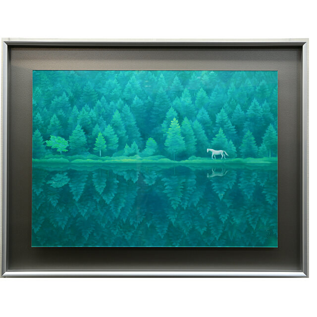 東山魁夷　緑響く　彩美版(R)　プレミアム　額付