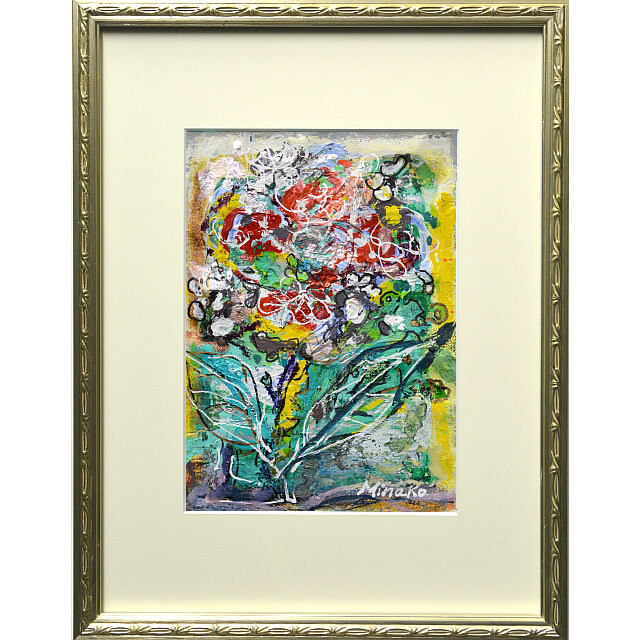 日本画家堤進の平面ポップアート 作品 。ミクストメディア。蝶と棺 日本画家堤進の平面ポップアート 作品 。ミクストメディア。蝶と棺