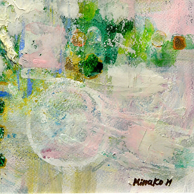 超人気ブティック 真作】絵画 エネルギッシュな構図と立体 ミクストメディア8号 版画