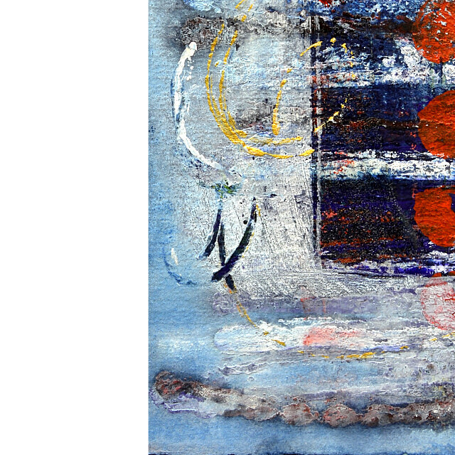 平林美奈子　絵画　風　ミクストメディア　2号　部分拡大（左下）