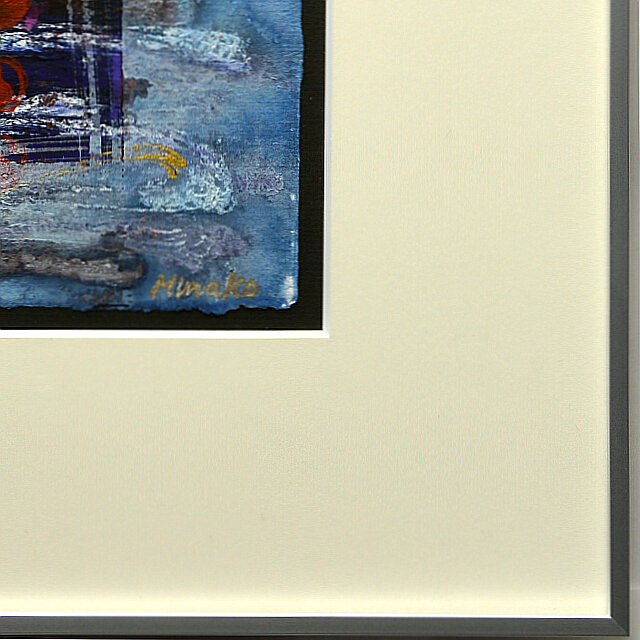 平林美奈子　絵画　風　ミクストメディア　2号　額縁デザイン