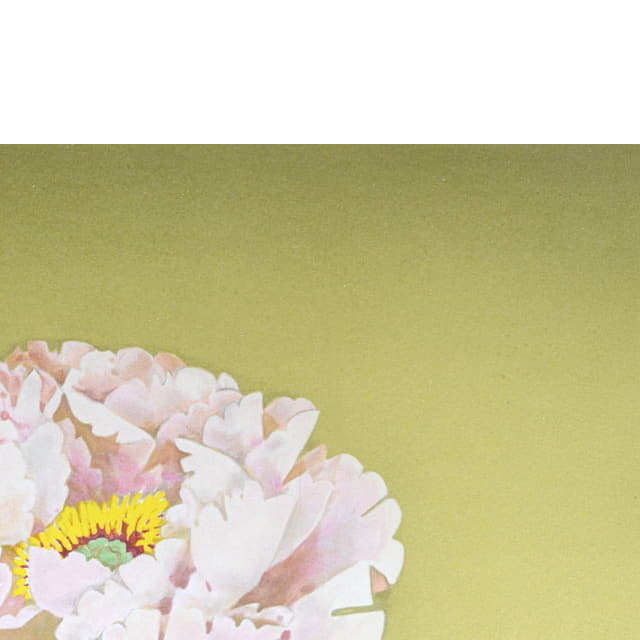 堀文子　ボタン　オリジナル　リトグラフ　部分拡大　右上