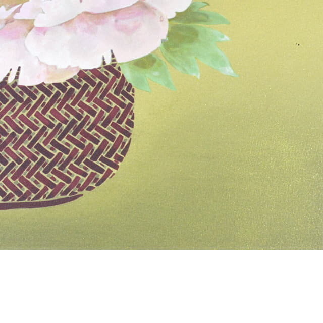 堀文子　ボタン　オリジナル　リトグラフ　部分拡大　右下