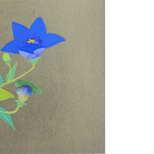 堀文子「桔梗」リトグラフ 直筆サイン入り｜絵画販売
